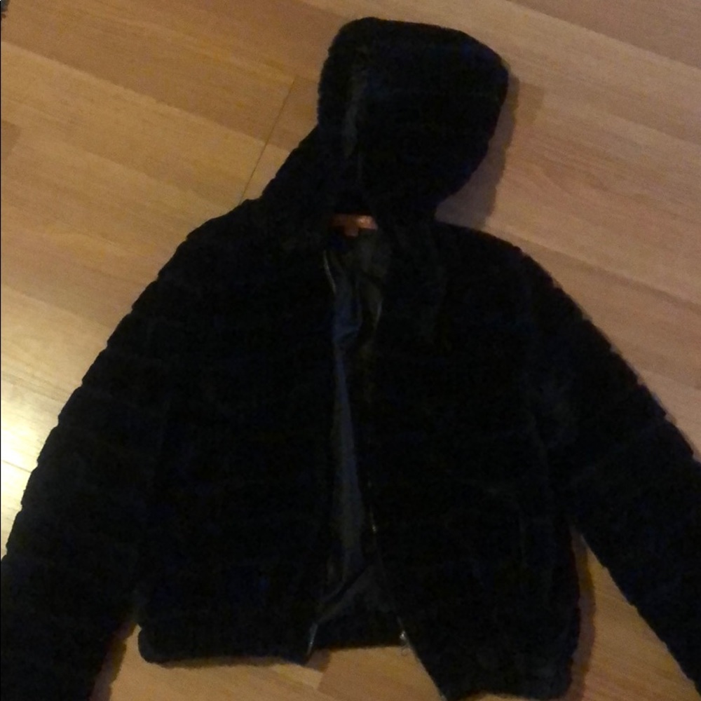 Black fur jacket
